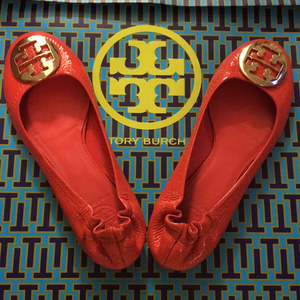 Tory Burch Patent Reva Flats